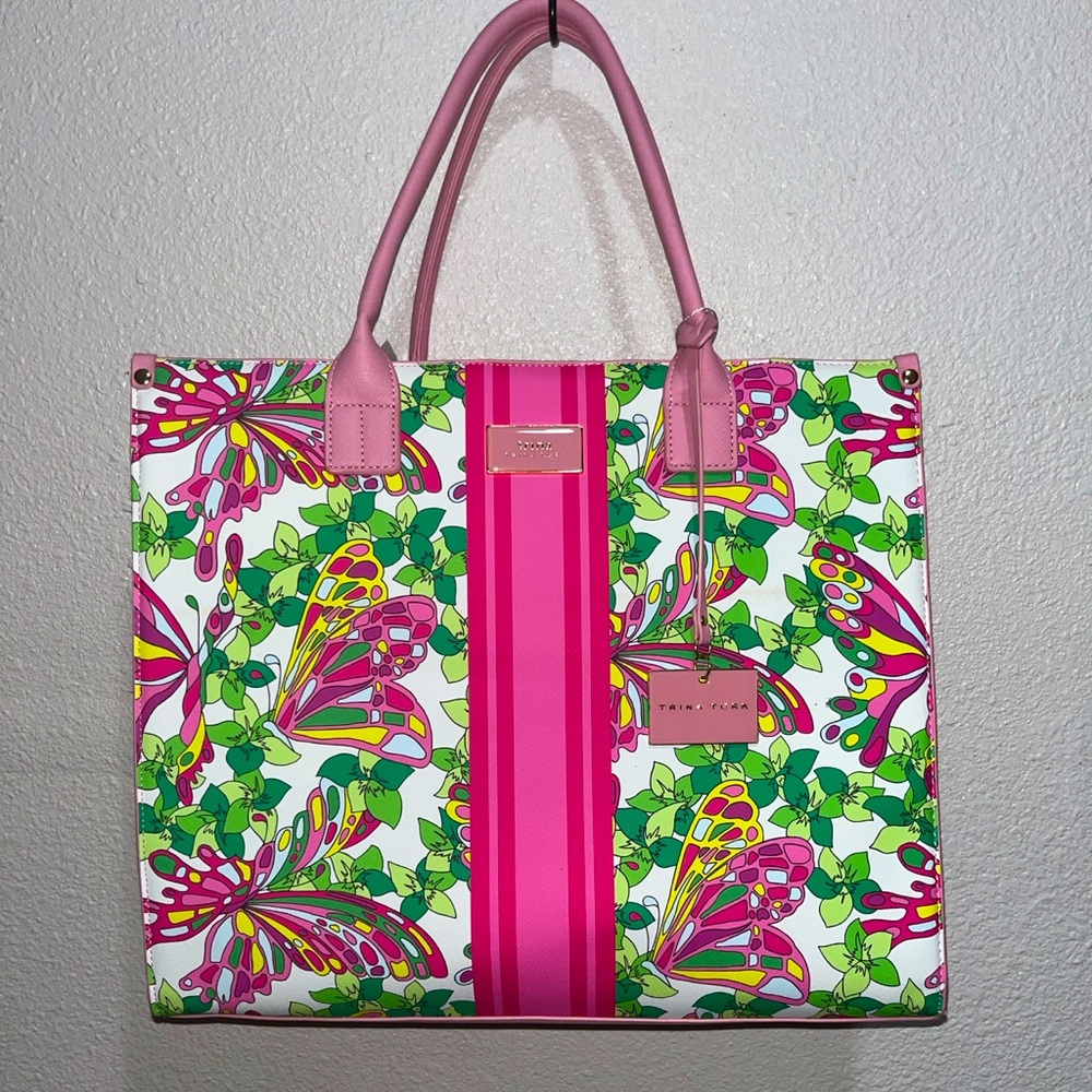 Trina Turk Leather Tote Bag